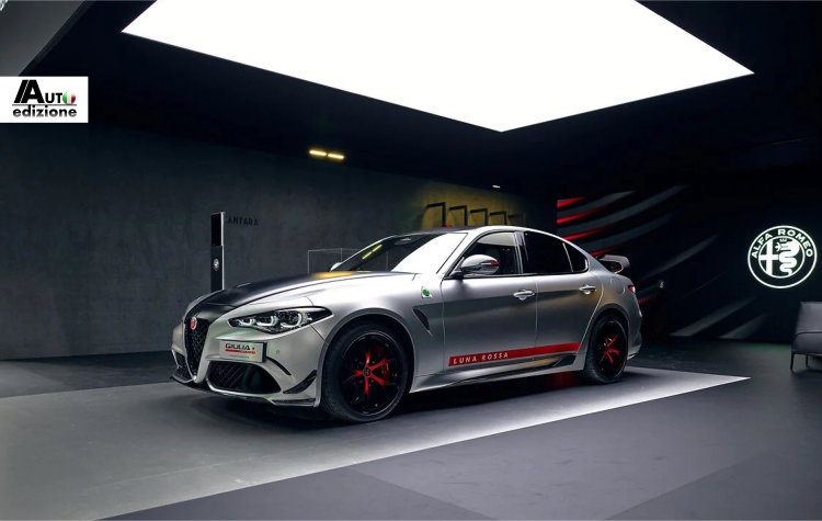 Alfa Romeo toont in Brussel de speciale editie Giulia Quadrifoglio Luna Rossa
